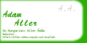 adam aller business card